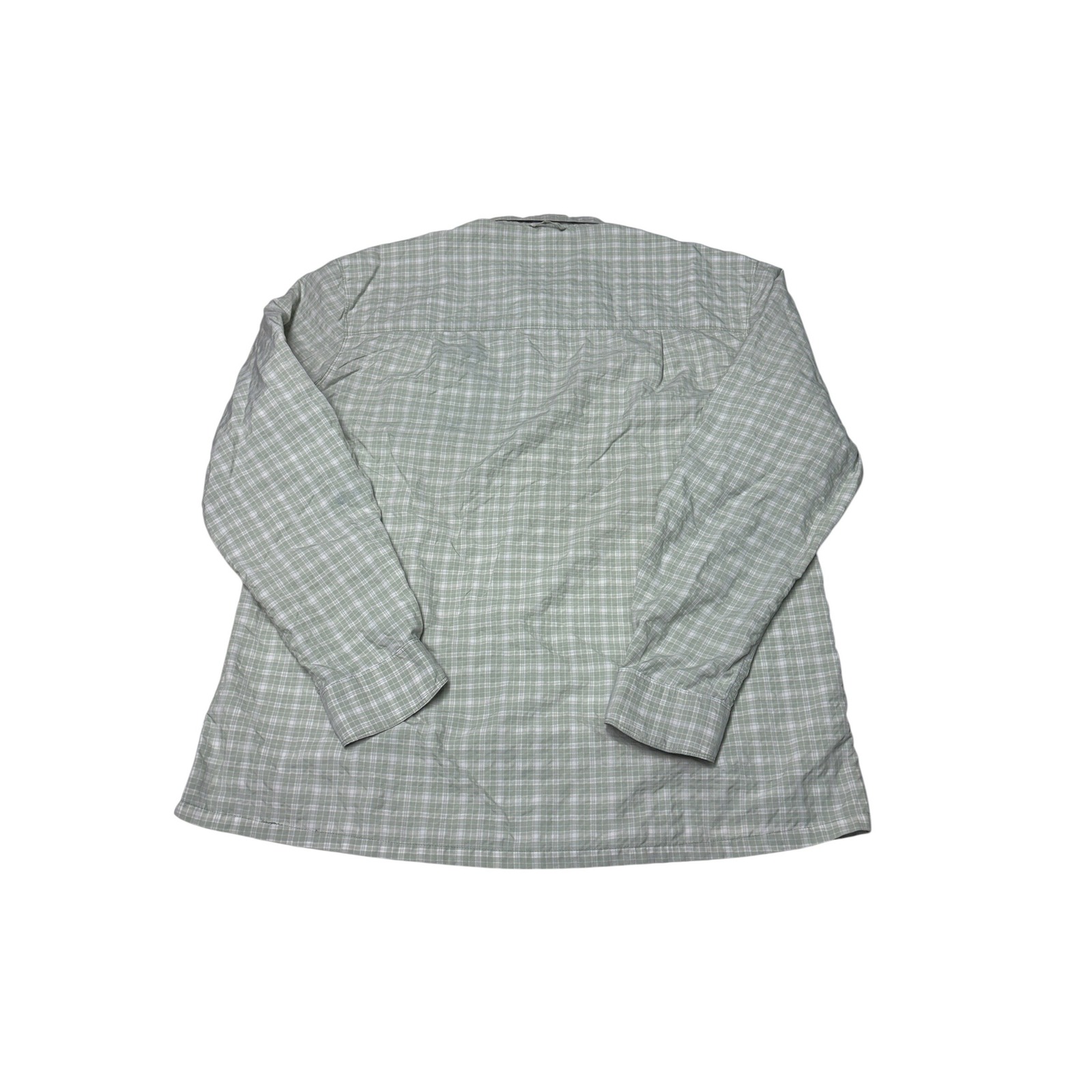 Simms Fishing Products Mens Xl Sage Green Plaid Long Sleeve Button Down Shirt — image 6 of 8